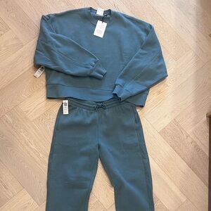 Aritzia Sweatsuit in Tidal Blue NWT